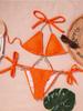 Cross Design Rhinestone Decor Bandage Bikini Multi Color Two Piece Swimsuit Trendy For Summer