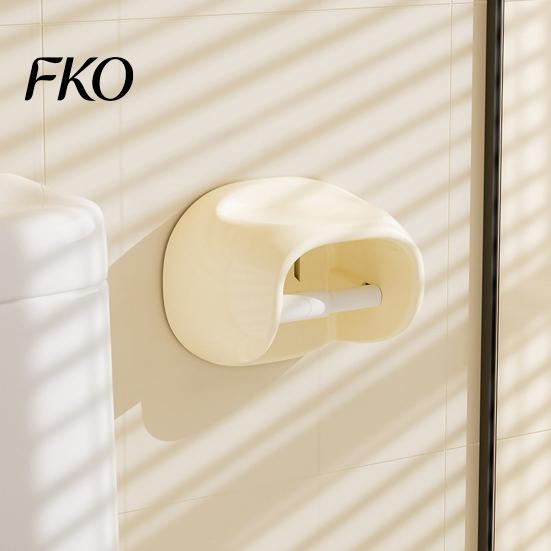 Stylish Bathroom Roll Holder No Drilling Wall Mount Toilet Paper with Top Quick Install Rack Storage Shelf Durable Space Saving Tissue
