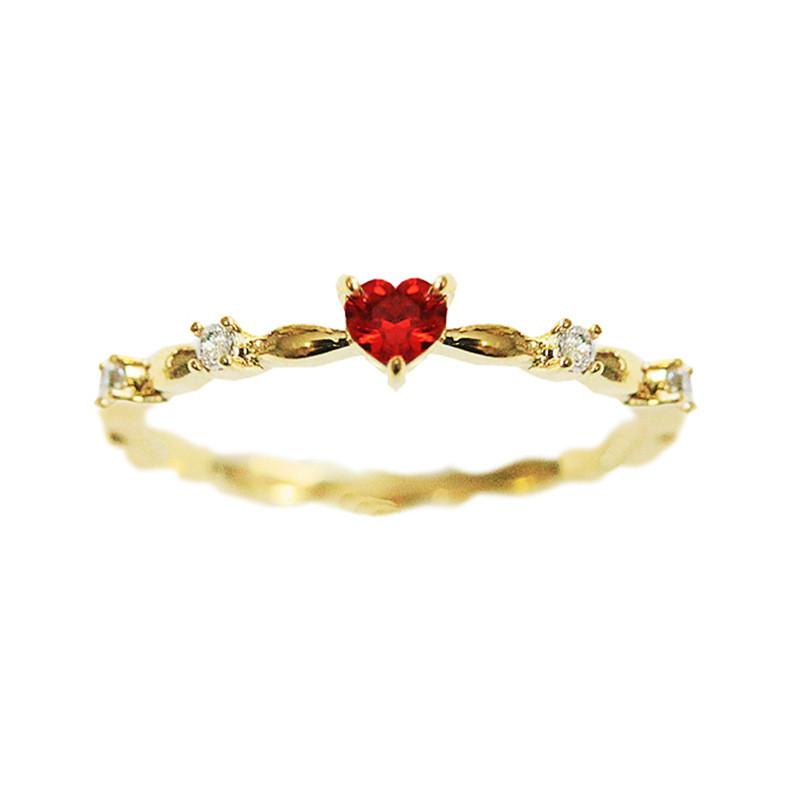Diamond Set With Zirconia Ring Wedding Banquet Bridal Handmade Gift