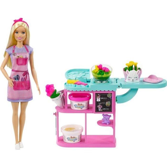 Barbie - coffret fleuriste - poupée mannequin - dès 3 ans
