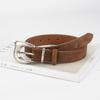 Korean Style Popular Reverse Velvet Belt Women's Hot Girl Style with Skirt Jeans Belt Genuine Leather Retro Matte Belt Women