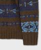 AMFEAST Grandma Fair Isle Sweater Brown