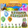 Monster Music Festival Party Banner Set With Balloons For Birthday Party Decorations
