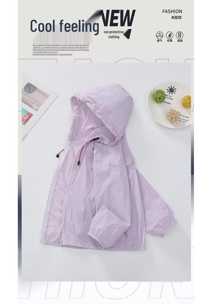 Girls' 2026 Summer Stylish Hooded Sun Protection Jacket