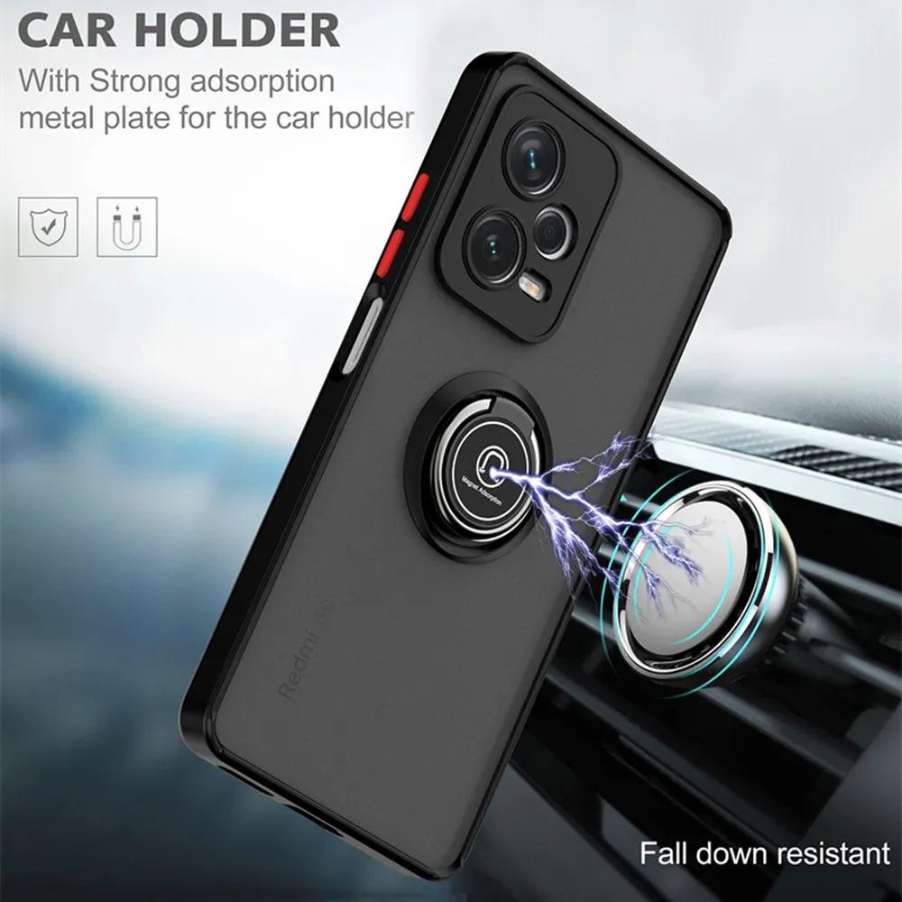 With Ring Holder Case For Xiaomi Redmi Note 12 11 12s 10s 10 9 8 Pro 10C 12C 5G Magnetic Cover For Redmi Note 12 Pro Plus Cases