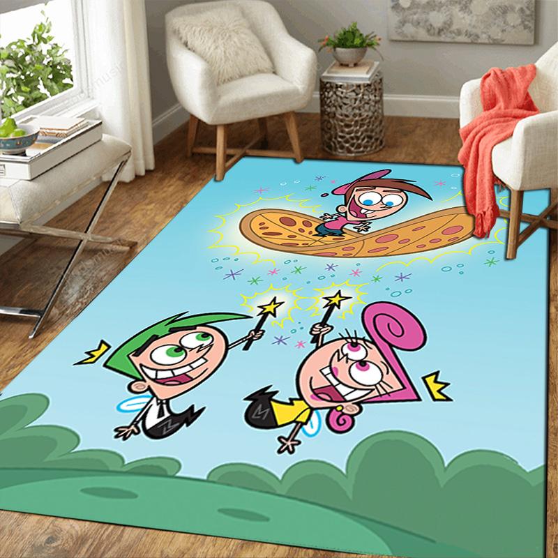 Fairly OddParents Rug Floor Mat for Living Room or Bedroom Soft and Comfortable Carpet a Gift for Birthday and Holiday.