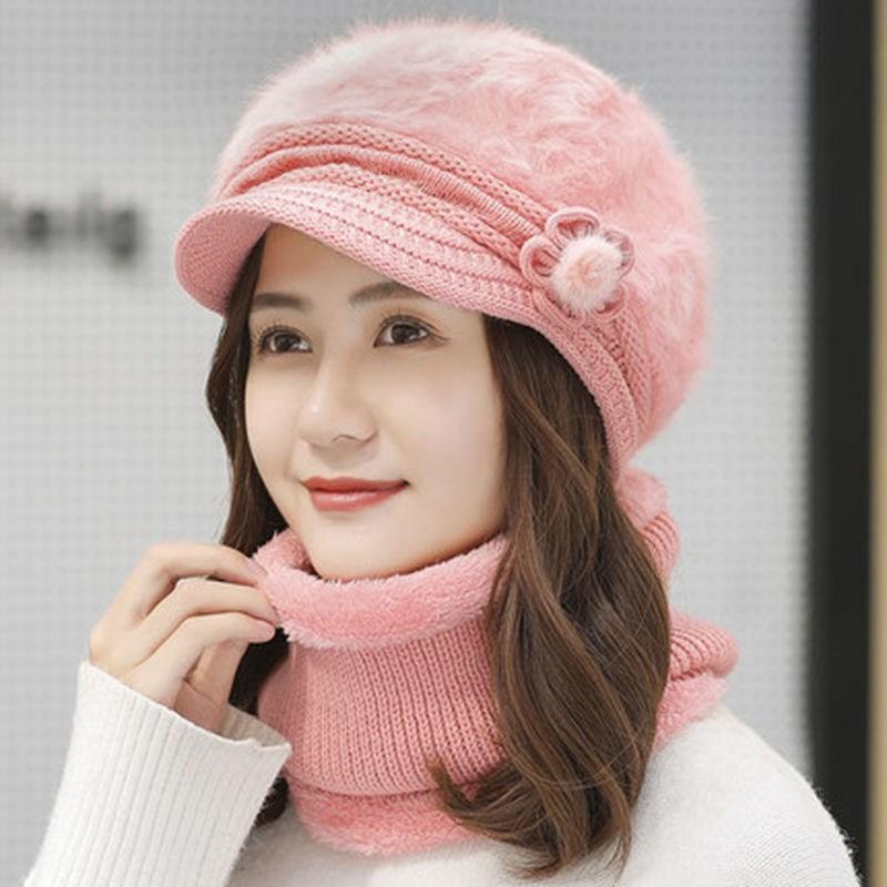 Fashion Female Rabbit Fur Winter Hat 