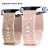 18mm 20mm 22mm Rose Engrave Band for Samsung Galaxy Watch 654 40mm 44mm Gear S3 Silicone Cute Strap Classic 43mm 45mm Active 2