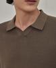 THEKNITCOMPANY Reese'S Silk Polo Shirt - Morel Khaki