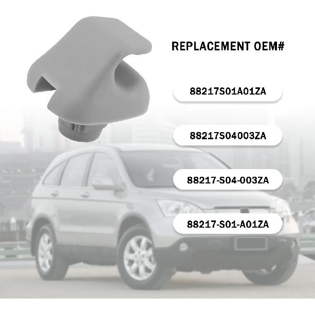 2 Stück Sonnenblenden-Clip, Langlebiger Auto-Sonnenblenden-Clip-Haken Ersatz OEM-Nr. 88217S01A01ZA, 88217S04003ZA, Premium Auto-Sonnenblenden-Zubehör Kompatibel mit Honda Civic