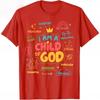 I Am A Child Of God Christian Retro Tshirt Faith Jesus Gifts Tee Tops Christianity Unisex Unisex Summer Crewneck Short Slevee