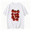 Y2k Harajuku Styles Aesthetic Tomato Printed Tshirt Girl Summer Vintage Short Sleeve Graphic Cute Unisexs Summer Clothing
