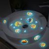 Glow-In-The-Dark Ocean Fish Toilet Sticker Bathroom Decoration Self-Adhesive And Removable Home Living Room Wall Decoration