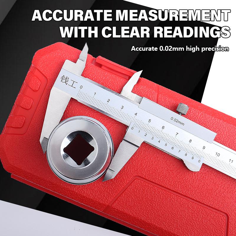 Factory  Dial Vernier Caliper High Precision Shockproof Carbon Steel Flexible Lock 0-300mm 0.02mm Accuracy 1 Year