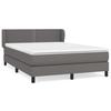 3127257 vidaXL Bed with Box Spring and Mattress Grey 140x200 Cm Faux Leather