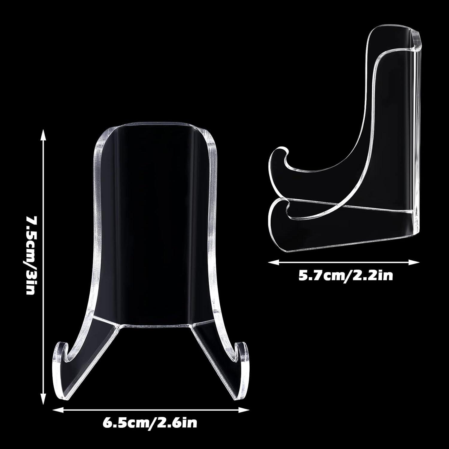 2 Pieces Acrylic Plate Stands Clear Acrylic Easels Display Stands for Display Card Holder Photos Book Picture Table Top Holder