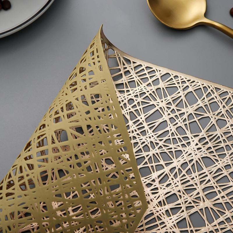 1Pc Large 38x38cm Octagonal Hollow Insulation Pad PVC Anti-scald Table Mat Restaurant Dinner Placemat Coaster