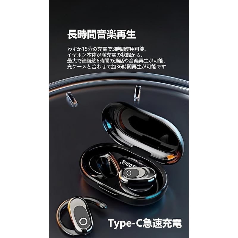 Earphones Bluetooth Over-the-ear Earphones Wireless Up To 36 Hours Playback Bluetooth Hi-Fi Sound Quality Correspondence LED Display No Erroneous