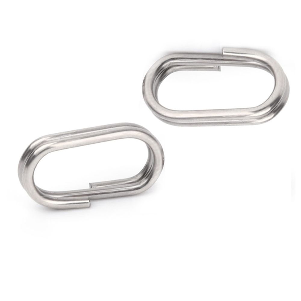 8/10/13/15/17/19mm Oval Split Rings Fishing Connector Fishing Lure Split Fishing Hanging Snap