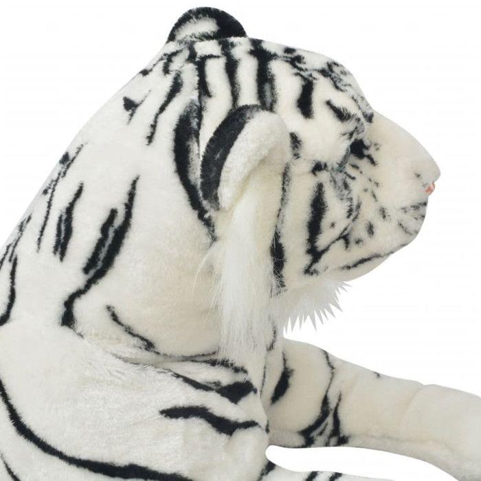 Kosedyr tiger - vidaXL - XXL - Hvit med striper - 146 x 40 cm - For barn fra 3 år