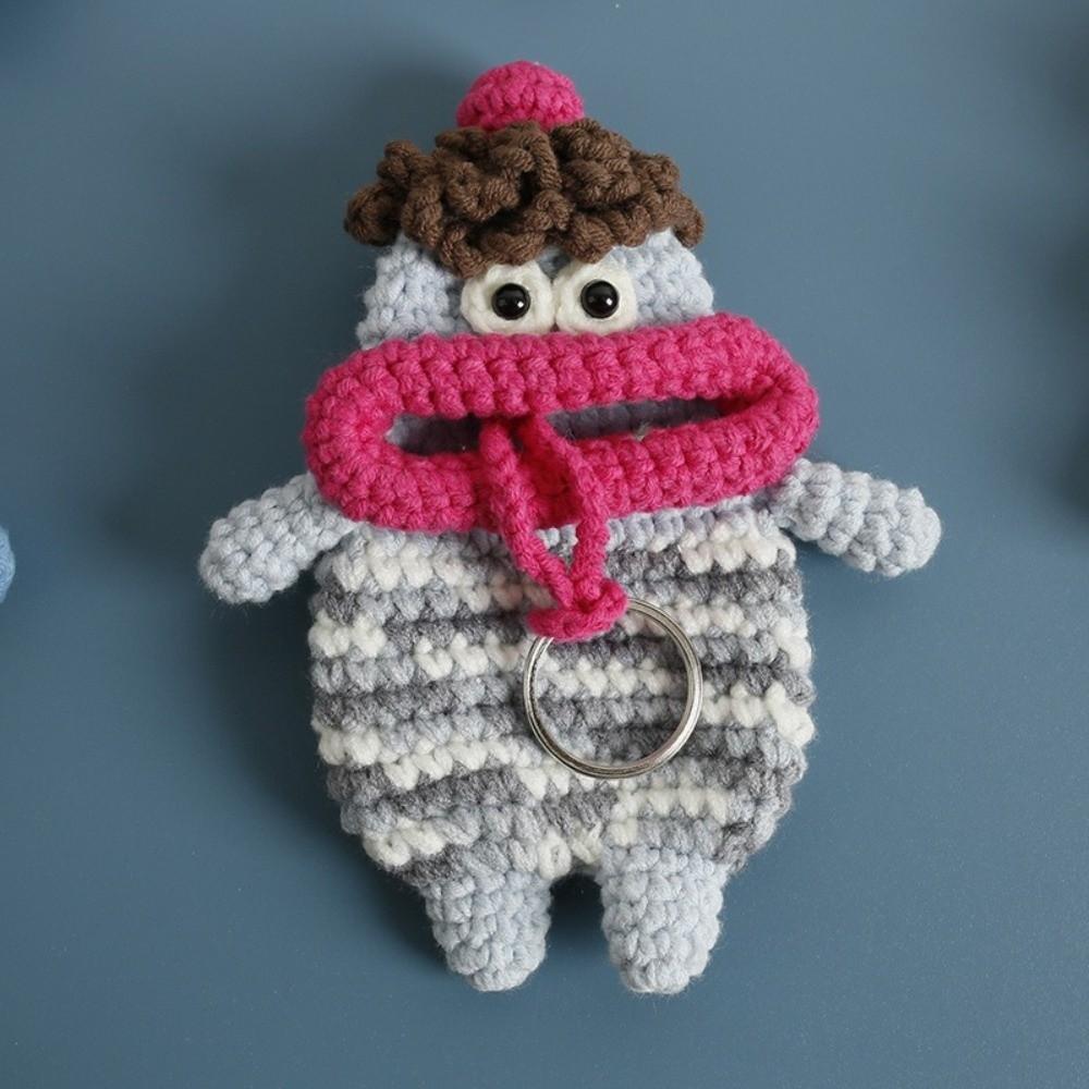 Key Protector Hand Knitted Key Case Pull Out Handmade Key Pouch Finished Product Funny Key Holder Daily Use