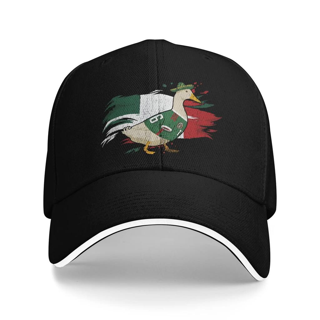 Mexico Heart with Mexican Flag Baseball Cap Hip Hop Sandwich Cap for Unisex Women Breathable Sun Cap Sport