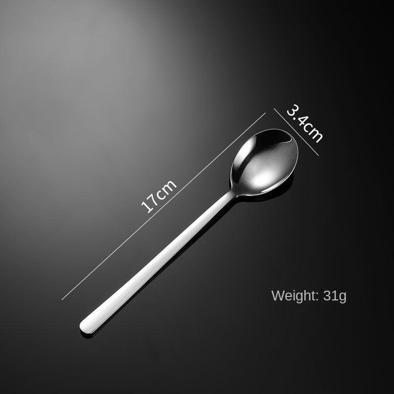 HANYANG 304 Edelstahllöffel, Messer, Gabel, Löffel, westliches Geschirr, Ruyi, mehrere Spezifikationen, langer Eislöffel, Dessert-Shop, öffentlicher Löffel
