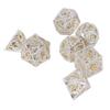 Metal Dice Set Hollow Polyhedral Crafted Portable Board Game Dice for Tabletop Game Gold