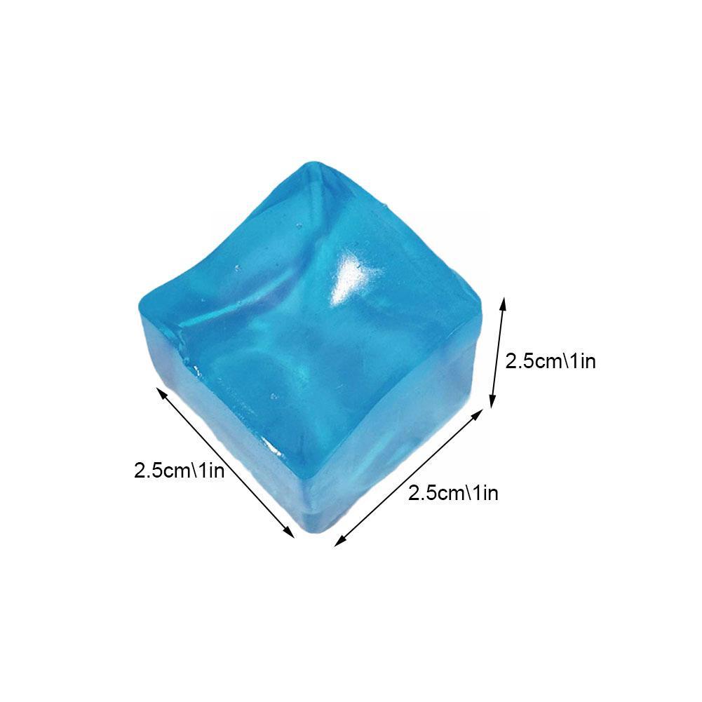 Mini Blocco di Ghiaccio in TPR Giocattolo Pallina Antistress Novità Decompressione Trasparente Fidget Giocattoli da Spremere Cubo Giocattolo Squee R9R6