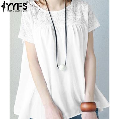 Women's Fashion Casual Summer Spring Solid Color Print Short Sleeve O-Neck Blouses & Shirts