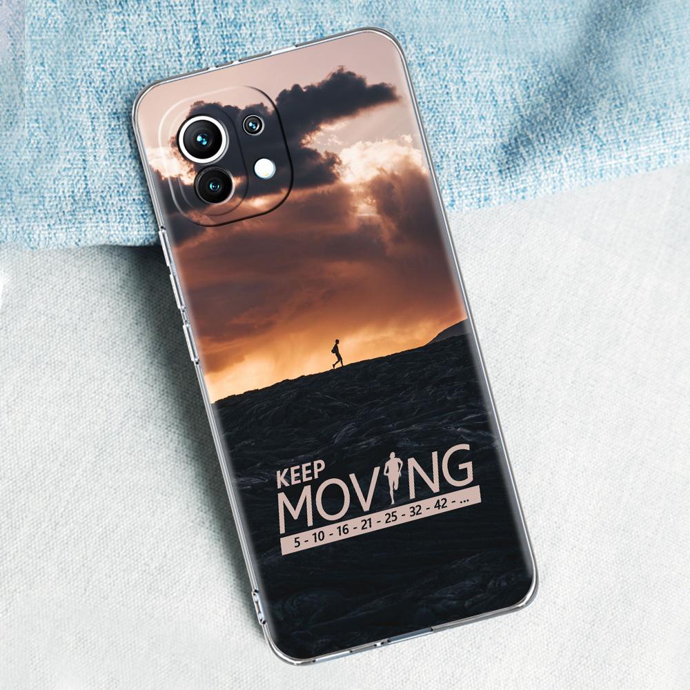 Phone Case For Xiaomi Mi 15 14 13 12 11 Lite 15T 13T 12T Pro Poco X7 X6 X5 Pro 5G X3 NFC F7 F6 F5 Cover Run marathon Running