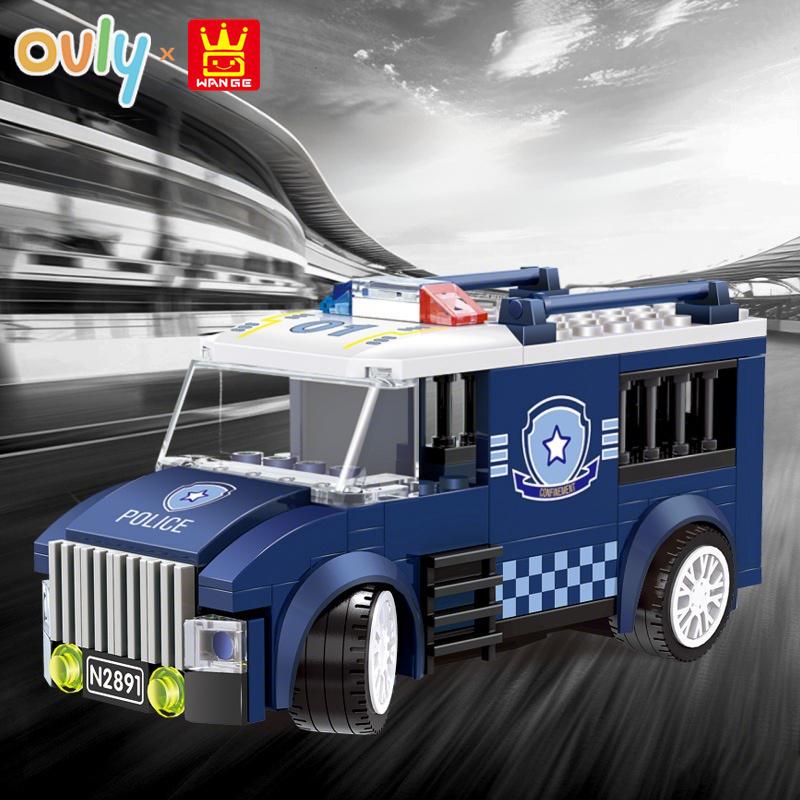 Wange Спортивные автомобили Полицейская тюремная машина Speed Champions Конструктор Город Техника Модель автомобиля Игрушка-машина Детский подарок №2891