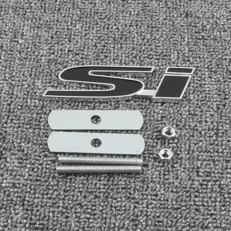 3D Metal Car Front Grill Emblem Rear Trunk Badge Sticker Si Logo Car Accessories