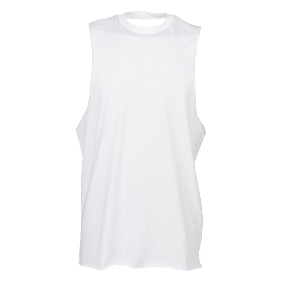 SF Women Womens/Ladies High-Neck Slash Armhole Vest Top