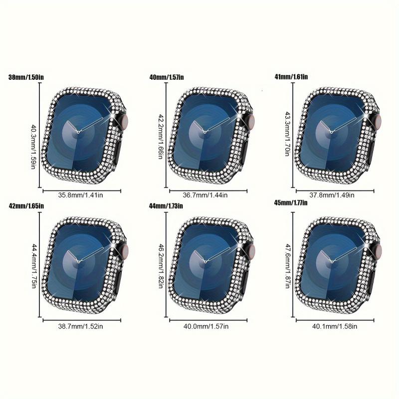Sparkling Rhinestone For Apple Watch Case Fits 38/40/41/42/44/45/49mm Compatible with Ultra/SE/10/9/8/7/6/5/4