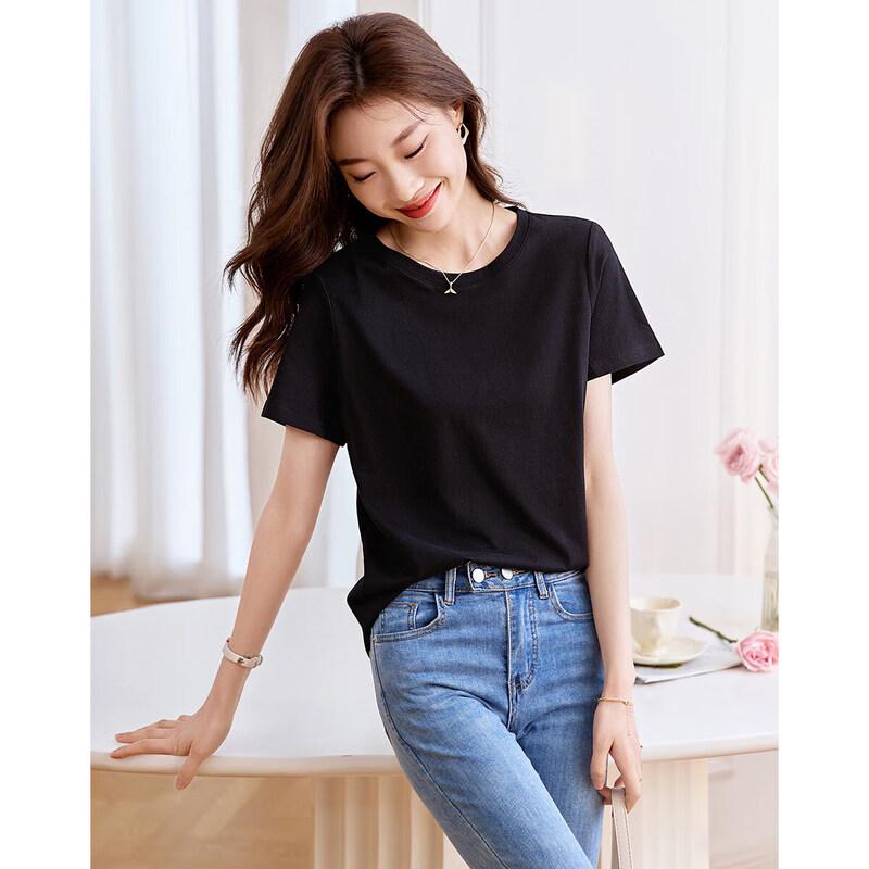 Mohan Yimei Women s Basic Korean Style Solid T-Shirt M