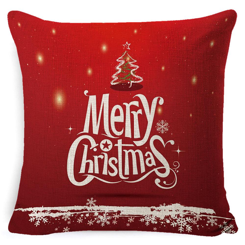 Christmas Pillowcase Home European Linen Sofa Cover Cushion Cushion Pillowcase Back Cushion