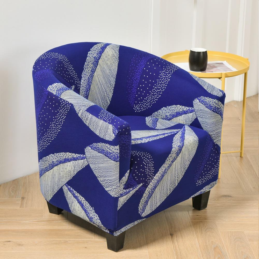 Single Club Chair Sofa Cover All-inclusive Protective Cover Semicircular Bathtub Sofa Chair Cover