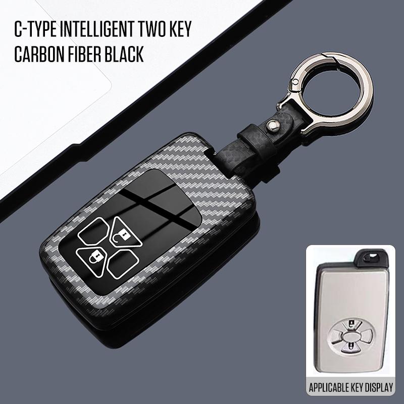 2 3 4 5 Buttons ABS Carbon Style Car Key Case Cover Fob for Toyotay Alphard Vellfire Previa Estima Isis Noah Voxy Tarago Yaris