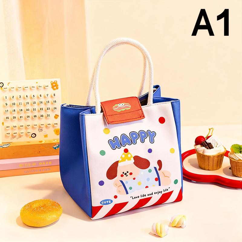 Cute Cartoon Insulated Lunch Bags With Handles Perfect For Students & Office Workers Large Capacity Food Storage Tote Picnics