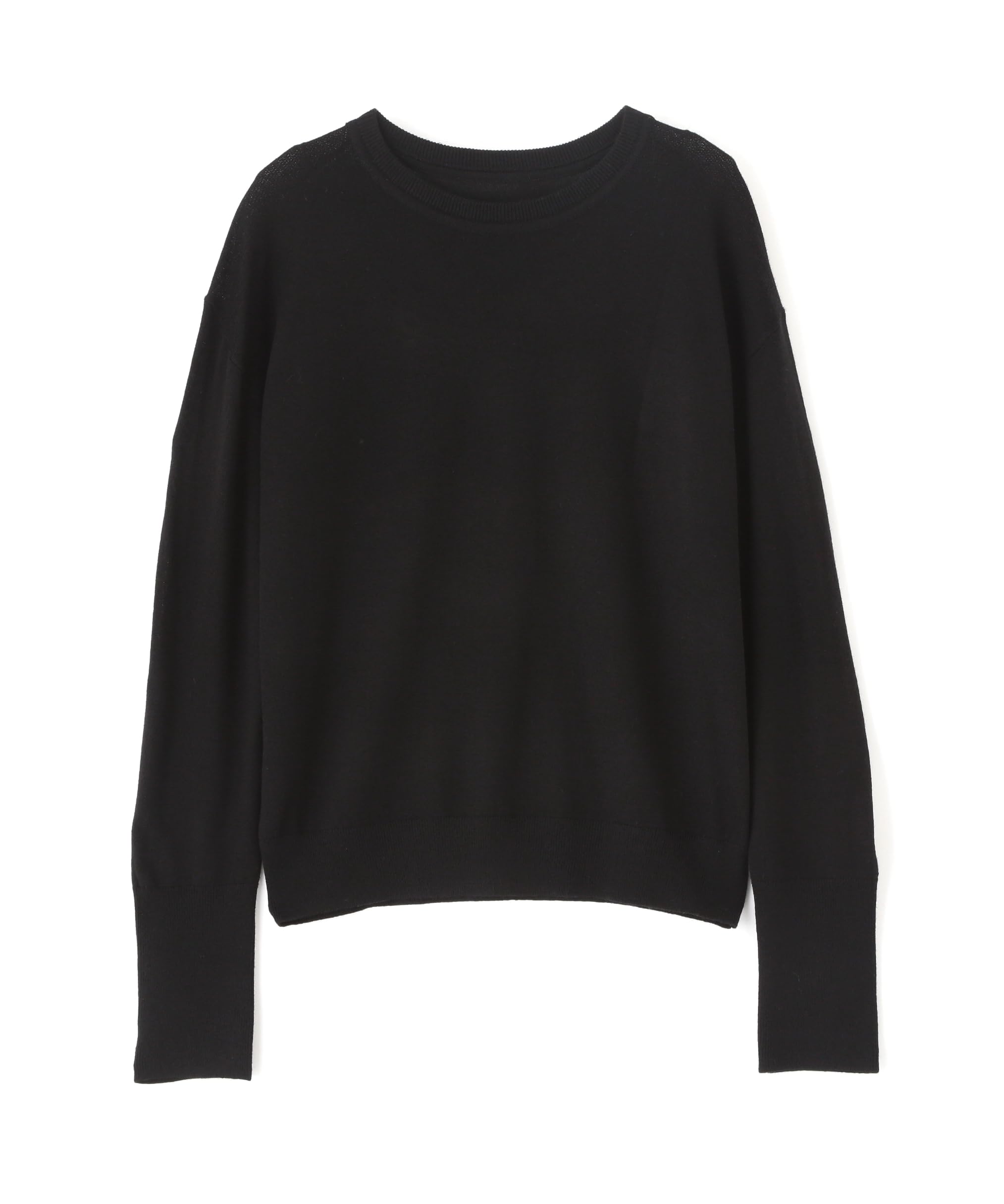 

N Natural Beauty Jersey Crew Neck Black Basic Women s Wool-Blend Sweater, чёрный