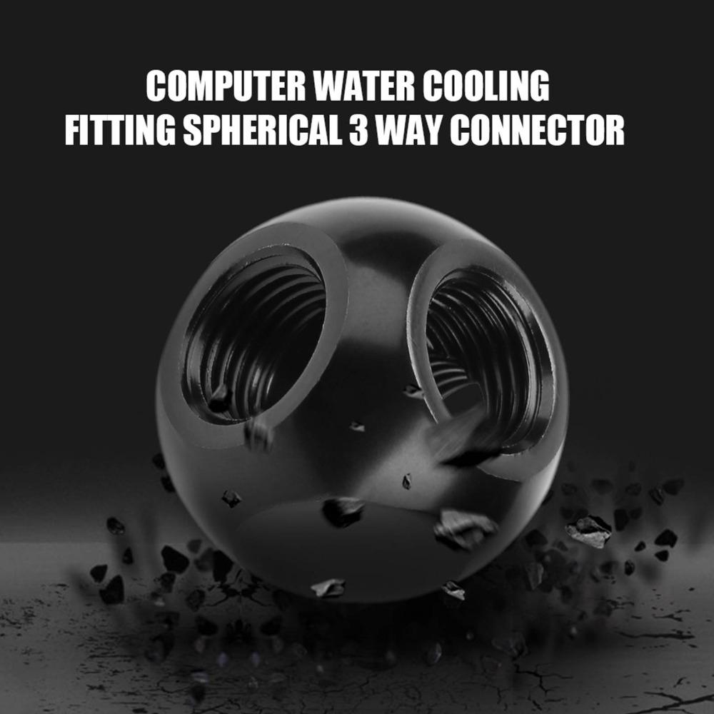 G1/4 Threaded Water Cooling Fitting 3 Way 3 Way Brass Adapter  Computer Water Cooling