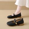 Fashion Word with Breathable Mary Jane Shoes Women's Summer New Versatile Flat Bottom Shallow Mouth Single Shoes
