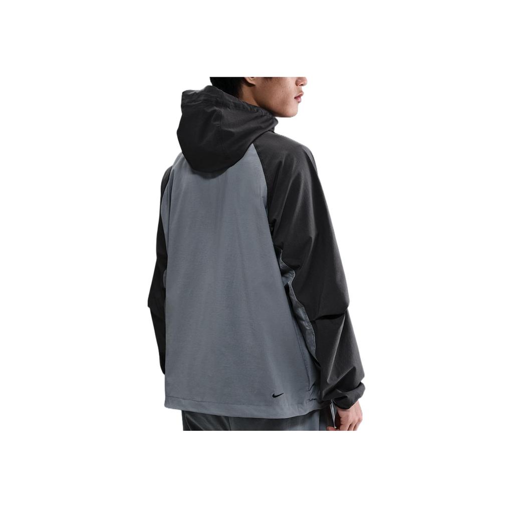 Nike Tech Windrunner Veste à capuche confortable classique mode polyvalente Homme Vestes Noir Gris HM7152-065