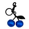 Unique Blue Cherry Key Chain Charm Chic Cherry Keyring Decorative Pendant for Backpacks and Purses Unique Keychain