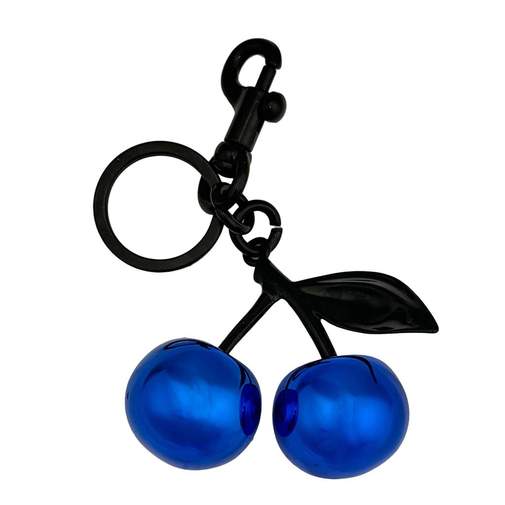 Unique Blue Cherry Key Chain Charm Chic Cherry Keyring Decorative Pendant for Backpacks and Purses Unique Keychain