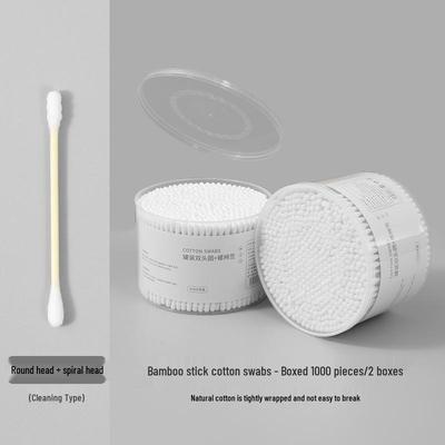 Bamboo Cotton Swabs: Large Head, Double-Ended for Medical Use and Baby Ear Cleaning