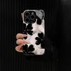 Black Flower Applies To Apple 17 Mobile Phone Case Apple 15 Pro High-end iPhone16 Simple Retro Creativity