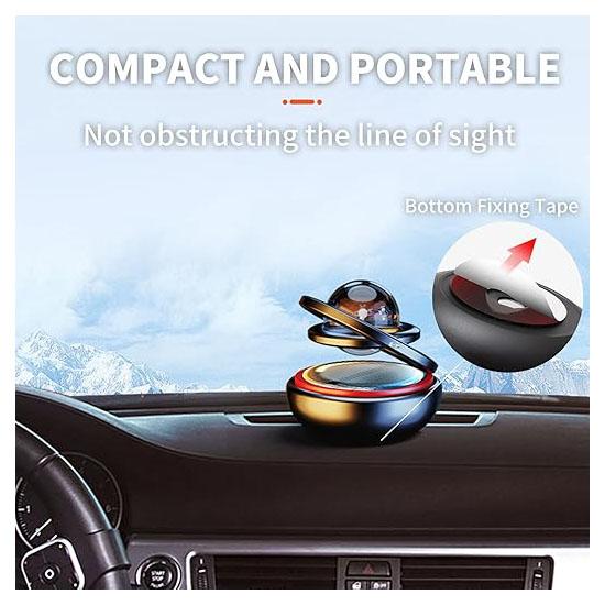 Car air freshener solar rotating refillable air purifier