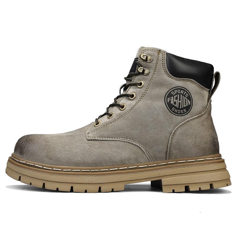 

Зимняя классическая мужская обувь, модные мужские кожаные ковбойские сапоги, повседневные кроссовки ручной работы для активного отдыха, новые ботильоны для молодых мужчин для путешествий 45 хаки